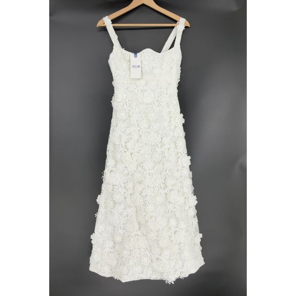 Leo Lin Floral Applique Dress